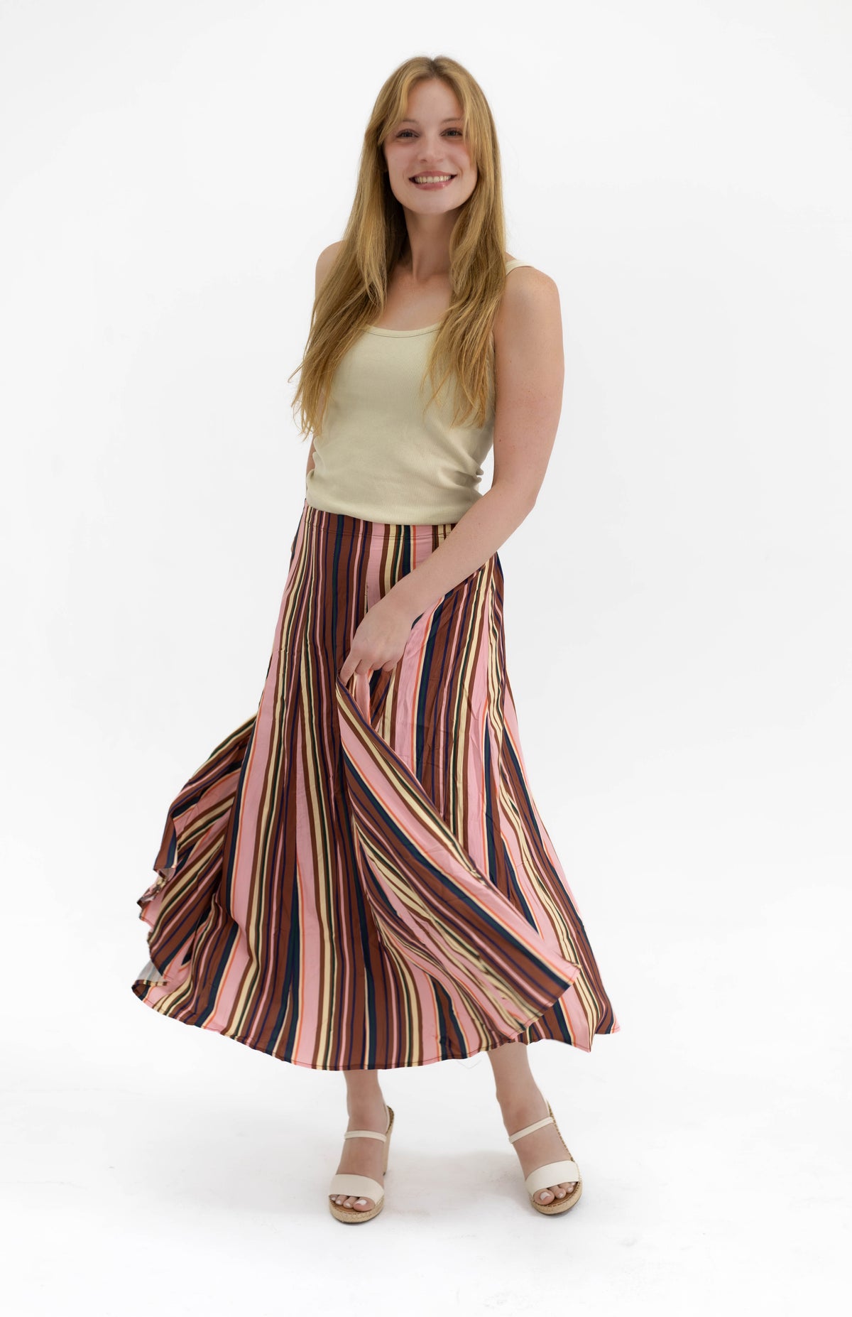 Multi Stripe Skirt