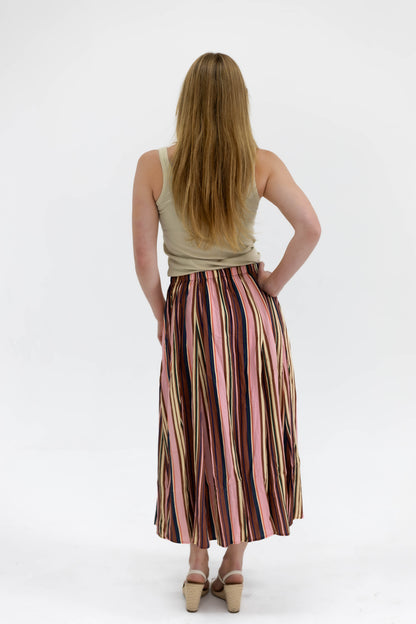 Multi Stripe Skirt